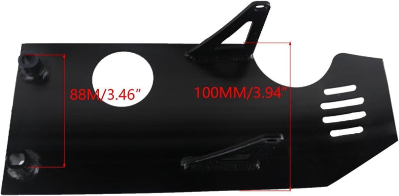 New Olym Aluminum Foot Start Engine Skid Plate for XR50 XR70 Lifan YX SSR110 125 Thumpstar Coolster Apollo Kymco GMX NXD Demonx TaoTaoDB17 50cc 70cc 90cc 110cc 125cc 140cc 150cc Pit Dirt Bike Black - Image 3
